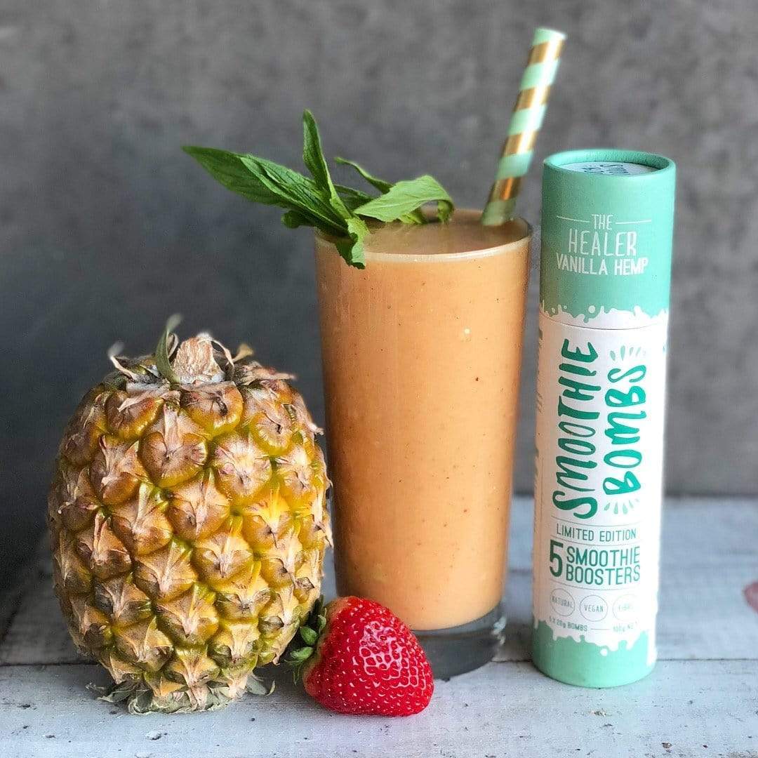 Vanilla, Pineapple & Strawberry Smoothie Recipe – The Smoothie Bombs