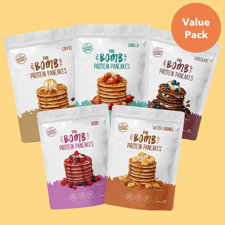 The Smoothie Bombs 200g x 5 Flavours Mega Protein Pancakes Bundle