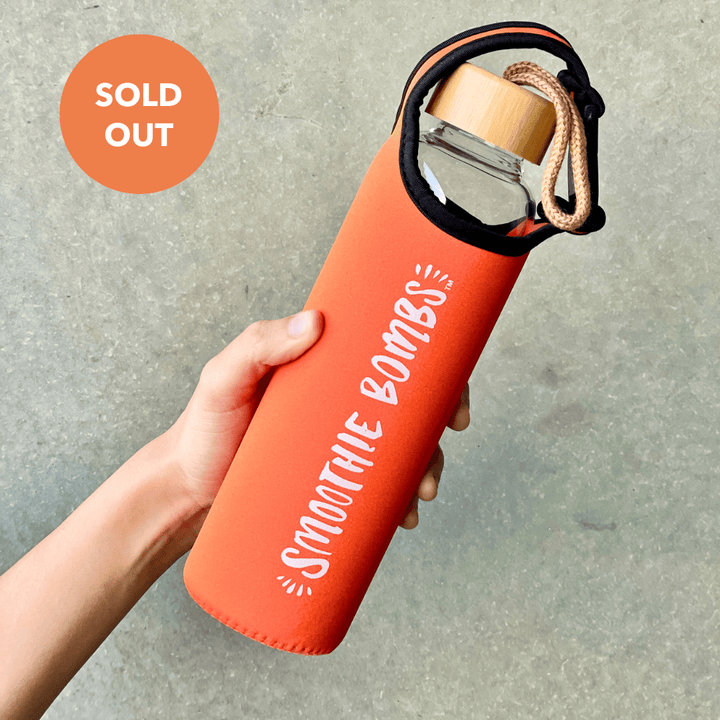 The Smoothie Bombs Glass Bottle & Sleeve