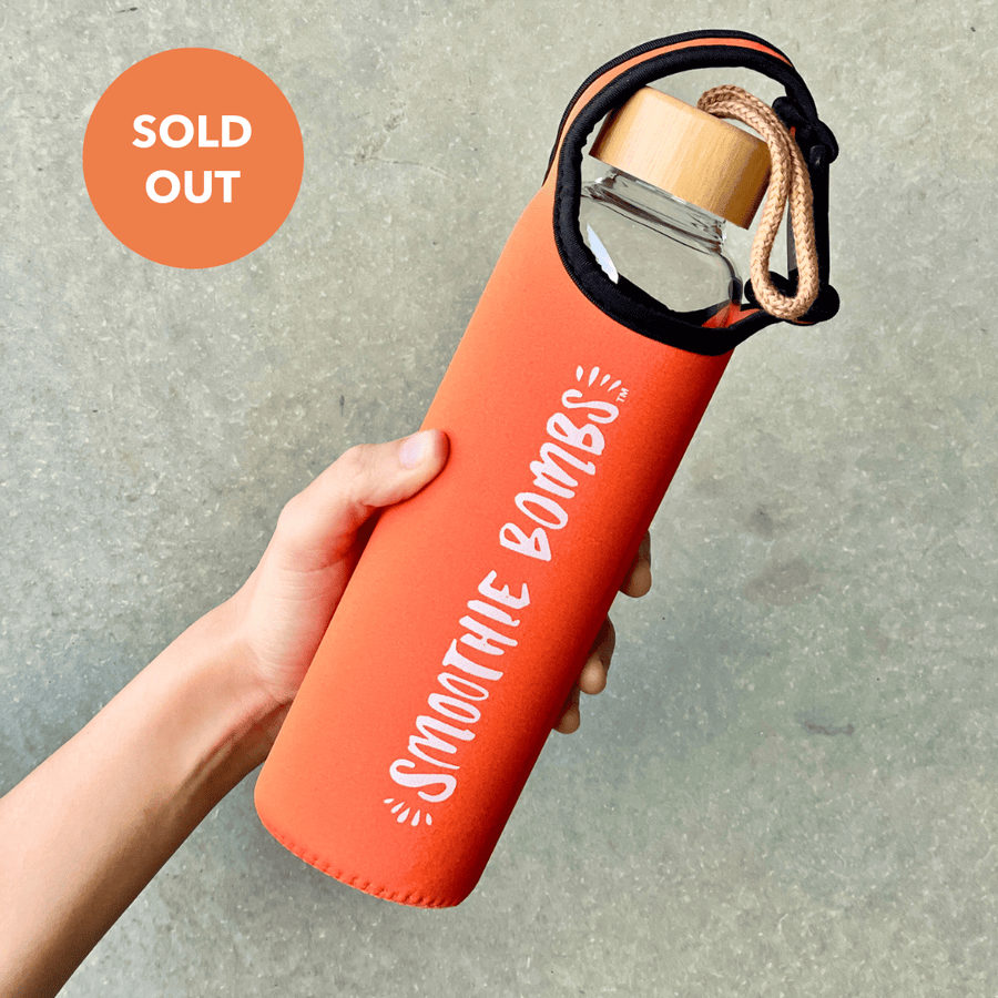 The Smoothie Bombs Glass Bottle & Sleeve