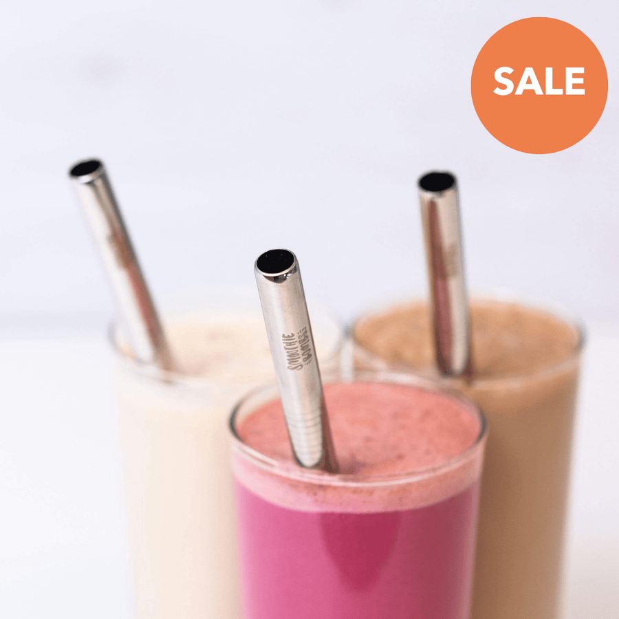 The Smoothie Bombs Set of 3 Straws Reusable Thick Smoothie Straw Set