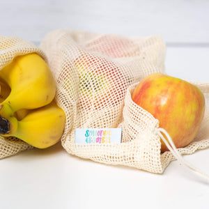 The Smoothie Bombs 3 medium bags Organic Cotton Produce Bags Set